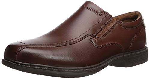Nunn Bush Men's Bleeker Street Slip On Loafer with KORE Slip Resistant Comfort Technology, Cognac, 7 Medium US