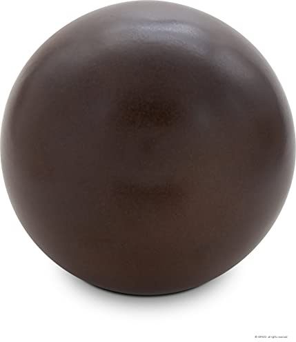 Keramik Kugel 30 cm Gartenkugel Dekokugel Gartenfigur Dekoration aus frostfester, witterungsbeständiger, robuster Steinzeug-Keramik Outdoor (braun-matt)