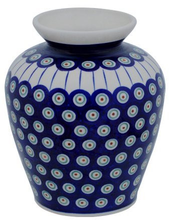 Original Bunzlauer Keramik Vase/Blumenvase, Höhe 17,0cm im Dekor 8