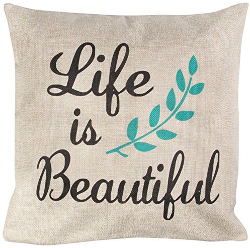 Sass & Belle Life is Beautiful Retro Kissen mit Innen, Mehrfarbig
