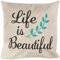 Sass & Belle Life is Beautiful Retro Kissen mit Innen, Mehrfarbig