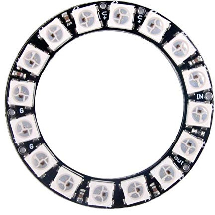 Adafruit Industries NEOPIXEL 16 RGB-LED-Ring, mit Treibern, BPSCA 1463 – MK00277
