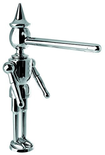 Pinocchio Mischbatterie Waschbecken DESIGN Bruno EMMEVI Wasserhahn Bad Küche (Chrom-Waschbecken)
