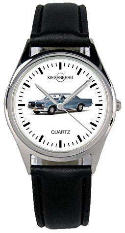 KIESENBERG Armbanduhr Pontiac GTO Blau Oldtimer Fahrer Geschenk Artikel Idee Fan Damen Herren Unisex Analog Quartz Lederarmband Uhr 36mm Durchmesser B-1913