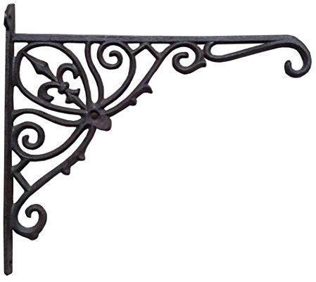 Sport Tent-Vintage Haken Blumenampel Halterung Blumenhalter Wandhalterung Regalhalterung Gusseisen Antik rustikal für Regalträger Regalwinkel Regalhalter Wandkonsolen, 30 * 26 * 3.5cm