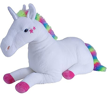 Wild Republic- Cuddlekins Jumbo Unicornio Animal, Color Blanco, 76,2 cm (23255)