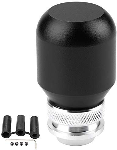 Fydun Auto Schaltknauf Universal Schaltknäufe Metall Modifikation Manueller Schalthebel Schalthebelhebel Mit 3 Kunststoff Adaptern (Schwarz)