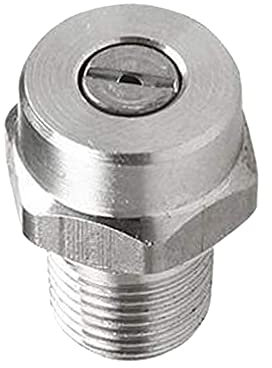 Powerful Tools Stainless Steel Silver Pressure Washer Jet wash Spray Nozzle 1/4 meg 25° Fan Jet Sizes 1.07/1.2/1.35mm (030(1.07mm))