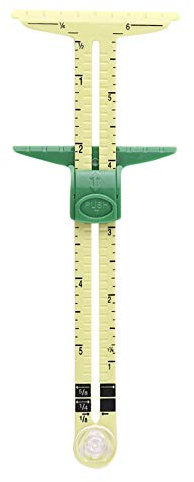 TF T-förmige Gleitlehre Nähen Messlineal Werkzeug ohne Ärger Dreiecke Gauge Praktische Saumlehre Nahtzugabe Knopflochabstand und Kreiszirkel, 210 * 80mm