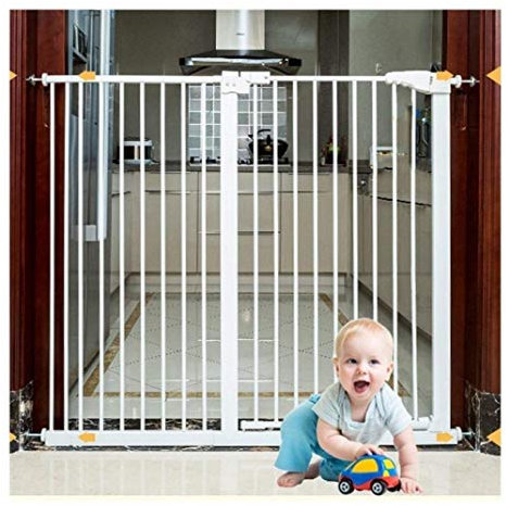RONGJJ Kids Stair Sicherheitstor Auto Close Retractable Mesh Guard Langlebiger Pet Enclosure Gate Protector Haustür Raumteiler Treppenschutz (Größe: Breite 120-128 cm), Width 106-114cm