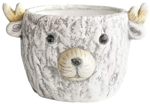 Muddy Hands Christmas Planter Festive Xmas Home Decoration Cover Plant Pot (Ceramic Polar Bear)