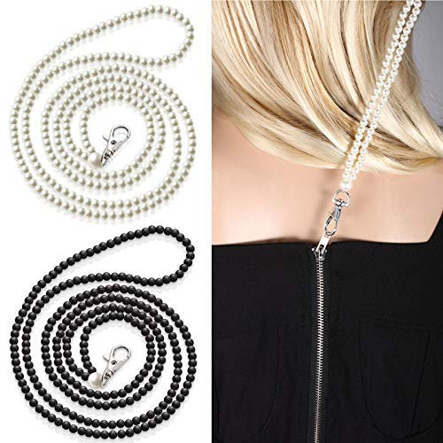 2 Stück Kleider-Reißverschluss-Helfer Kleid Reißverschluss Puller Lange Zipper Pull Helper Zipping Up Down und Boot Yourself Perlen Assistent Hilfsmittel mit Easy Zip Hilfe by