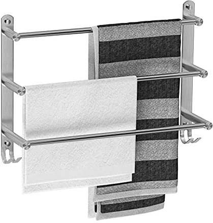 Handtuchhalter Bad 3 Tier Wandmontage 304 Edelstahl Gebürstet Badetuchhalter 50 cm Handtuchstange 3-lagiger Badetuchstange Handtuchhalter für Badezimmer Küchen Toilette