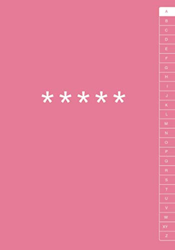 Passwort Buch Rosa: DIN A5 | Mit Register A-Z | Für bis zu 300 Passwörter