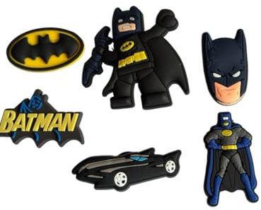 5 Batman Shoe Charms For Crocs & Jibbitz Wristbands