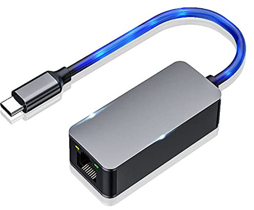 Adaptador USB C a Ethernet, XRR USB Tipo C a RJ45 Ethernet LAN Adaptador de Red 2500 Mbps Adaptador para PC o Portátiles Compatible con Windows 10,8.1, 8, 7,Vista,XP,Mac OS.10.8-10.15