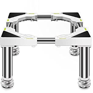 Socket Fridge and Dryer Adjustable 18-25 Inch Freezer Chest Base for Dryer 4/8/12 Support Legs Increase 10 Inch Machine Base Stand Non-Slip Mat