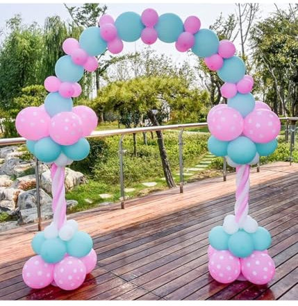 OISE ART STORE Trade Shop - Arco Palloncini Azzurro E Rosa per Festa Party Baby Shower Rivelazione Sesso