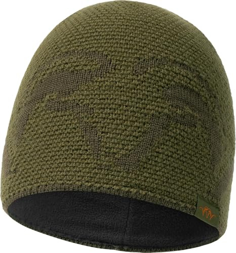 Blaser Pearl Beanie – Wärmende Unisex-Strickmütze mit Fleece‑Stirnband und Argali‑Logo‑Jacquard – One Size, aus Woll‑Poly‑Mix