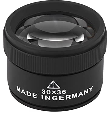 Eye Loupe Magnifier 30X, Professional Jewelry Loupe Lens, Watchmaker Eye Magnifying Glass for Watch Repair, Optics Jewelers Loupe Magnifier Jewelry Eye Loop for Stamp and Coin Collection