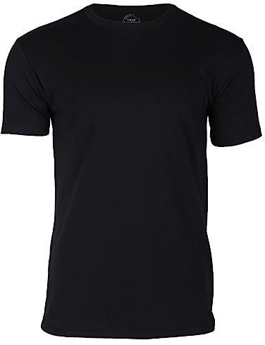 True Classic Mens T-Shirts - Short Sleeve Crew Neck Plain Novelty T Shirt for Men, Pack of 1, Black, XXL