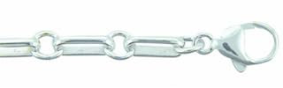 Damen 925 Silber Fantasie Armband 19 cm Ø 4 mm