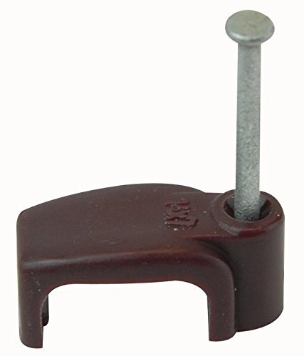 G-MA Generic Cable Clip Flat Brown 6.00MM 100/BOX, Qty X 100 | ZZV44167