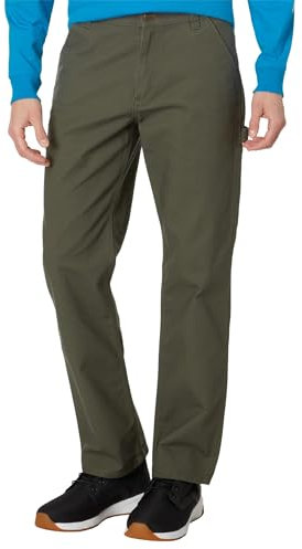 Carhartt Herren-Latzhose Relaxed Straight Rugged Flex® Duck, Moos, 48W / 32L