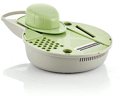 El cortador de verdura multifuncional 6 en 1: ¡es el rallador, la mandolina y la picadora manual definitiva con accesorios, recetas para que tu domine la cocina con tu creatividad y en toda seguridad!