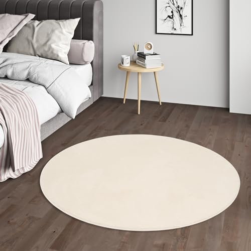 Pergamon Luxus Super Soft Hochflor Langflor Teppich Rund Flauschig Weich Wohnzimmer Schlafzimmer Melia Creme