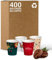 GM 400 Bicchierini di Carta da Caffe Natalizi 75 ml (4 fantasie) bicchierini monouso, biodegradabili Ecologici Monouso Piccoli Asporto Bevande Calde senza perdite