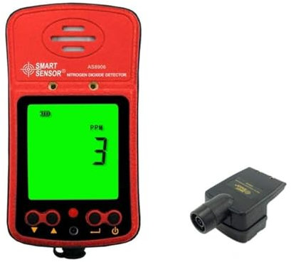 JJoias Portable Nitrogen Dioxide Detector with Sampling Pump, LCD Display Backlit Rechargeable Li-battery Powered, Three Alarm Way Digital NO2 Gas Monitor Meter Tester Analyzer