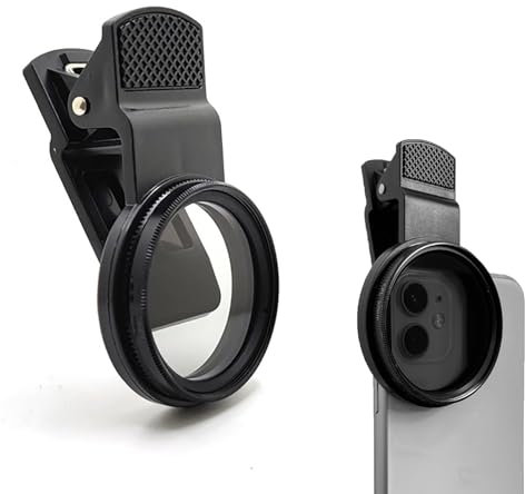 52mm CPL-Objektivfilter mit Clip, Handy Kamera Objektiv Filter Clip On Handy Kamera Objektiv Filter Kit Slim Zirkularer Polfilter CPL Filter für Handykamera Beseitigung von Reflexionen (Set A)