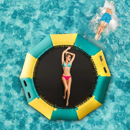 YJFEDCC Kinder Wasser Aufblasbares Schwimmendes Spielzeug Trampolin Trampolin Ozean Ball Pool Vergnügungspark Erwachsene Gewichtsverlust Trampolin,13FT/4M
