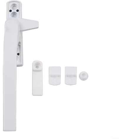 EXTRWORY 1 Stück Außenliegender Flacher Griff aus Aluminiumlegierung Abschließbar Ersatz Fenstergriff Rotierende Bewegung(Left)