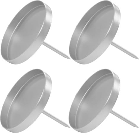 Kerzenhalter Adventskranz Silber, 8.5cm Kerzenhalter Stumpenkerzen 4 Stück, Adventskerzenhalter ohne Dorn, Kerzenhalter zum Stecken, Kerzenpick für Adventskranz Weihnachten Tischdeko