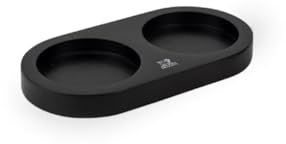Peugeot - Tablett Linéa aus Bambus für zwei Mühlen – Maße: 18,7 cm x 16 cm – Französisches Produkt – Farbe: Mattschwarz