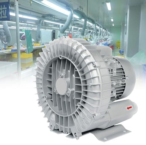 VNATWGOO Soplador Regenerativo, Soplador De Anillo De VóRtice, Bomba De Aire EléCtrica De 220 V/380 V para AireacióN De Aguas Residuales, Estanques De Peces De Acuario,4KW/380V