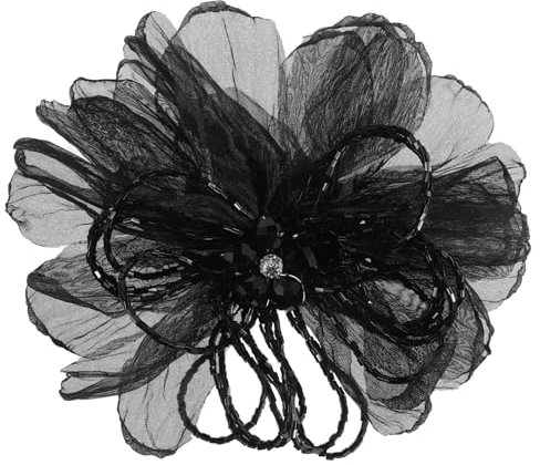 Holibanna Épingle à corsage en soie broches pour robes broches de fleurs pour femmes broches de fleurs en tissu épingles à fleurs pour vêtements fleurs en tissu pour robes Plastique Black
