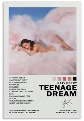 Hualishup Katy-Poster Perry, Musikalbum-Cover, Musikposter für Zimmer, ästhetische Leinwand, Wandkunst, Schlafzimmerdekoration, 30 x 45 cm