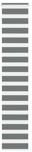 vidaxl dark grey zebra blinds 45x200cm 100% polyester roller shades-aluminum top rail-modern design