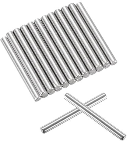 QUARKZMAN 25 Stück 3mm x 30mm Regalbodenträger, Regalstifte Zylinderstift, Verstellbare Regalbodenhalter Bodenträger Edelstahl Silber (0,12 x 1,18 Zoll)