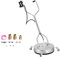 VEVOR Pulitore per superfici idropulitrice da 50,8 cm, con manici e ruote, pulitore per calcestruzzo in acciaio inossidabile, 4500 PSI Max, connettore da 3/8 e adattatore da 1/4, ideale per vialetti