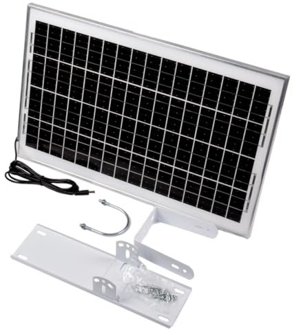 AFTERTECH 20 W 12 V Module photovoltaïque - Panneau solaire - Monocristallin 20 W 18 V Idéal pour systèmes 12 V avec connecteur DC5521 - Dimensions 299 x 479 x 16 mm - Support ftv18 v20 W