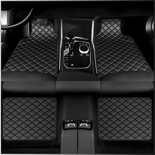 Fussmatten Auto für FIAT 500 2020-2024, PU-Leder Autofussmatten Allwetter wasserdichte rutschfeste - Auto Zubehör Innenraum,B