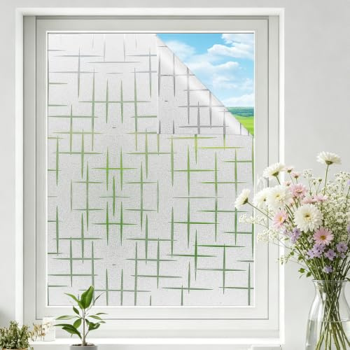 shinfly Film Fenetre Anti Regard Occultant Fenêtre 90x200cm, Opaque Film Electrostatique Vitre, Brise Vue Fenetre Anti-UV Dépoli pour Salle de Bain Cuisine Bureau Chambre
