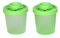 Salière et poivrière verte avec couvercle facile à distribuer Lot de 2 salières et poivrières