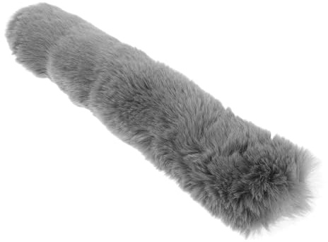 POPETPOP Weicher Plüsch Schultergurt Polster für Damen Handtaschen Faux Fell Riemenüberzug für Umhängetaschen Satchel und Rucksack Zubehör in Dunkelgrau