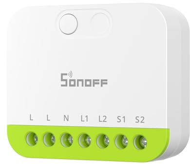 SONOFF MINI DUO Interruttore Intelligente Zigbee a 2 Canali, Abilitato Zigbee 3.0, Carico Totale 16A, Compatto per Scatole Standard, Controllo Remoto e Automatizzato tramite Hub Zigbee