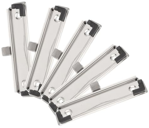 Generico 5 pezzi Clip per Portablocco in Metallo Montabile Pinze Resistenti per Documenti e Appunti Clip per Insegnanti e Ufficio Facili da Usare e Durevoli per Blocchi Note e Cartelle